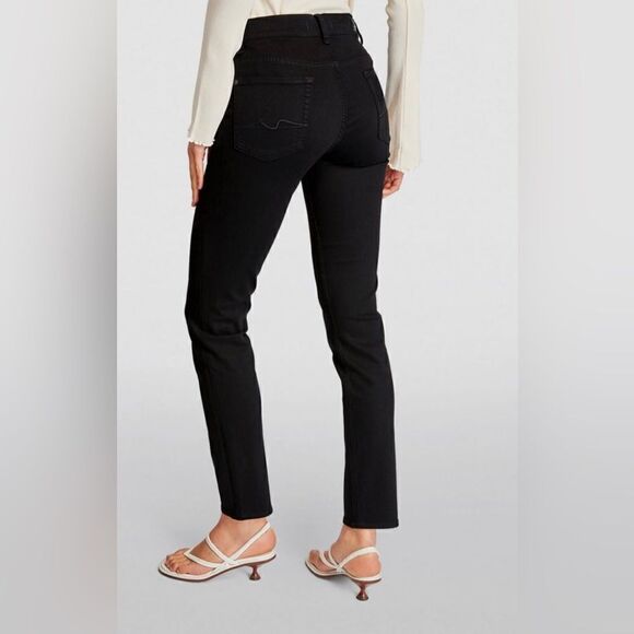 7 of all mankind H/R Roxanna black Slim Fit Jean sz 26 - Picture 6 of 10